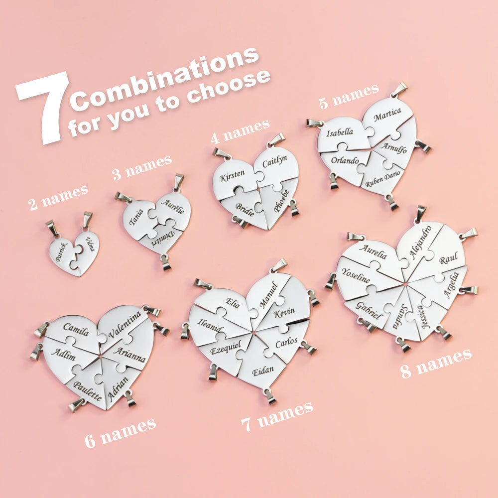 Da 2 a 8 pezzi: le combinazioni del cuore puzzle