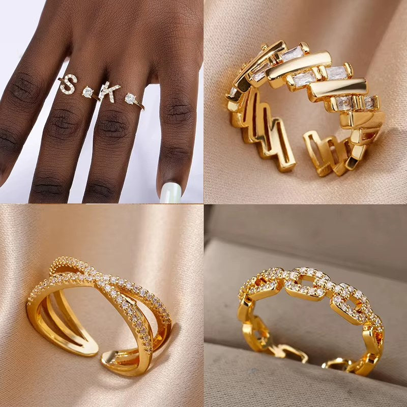 Anello Iniziale Regolabile con Zircone
