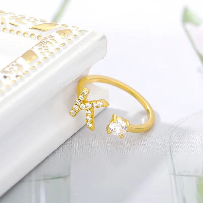 Anello Iniziale Regolabile con Zircone