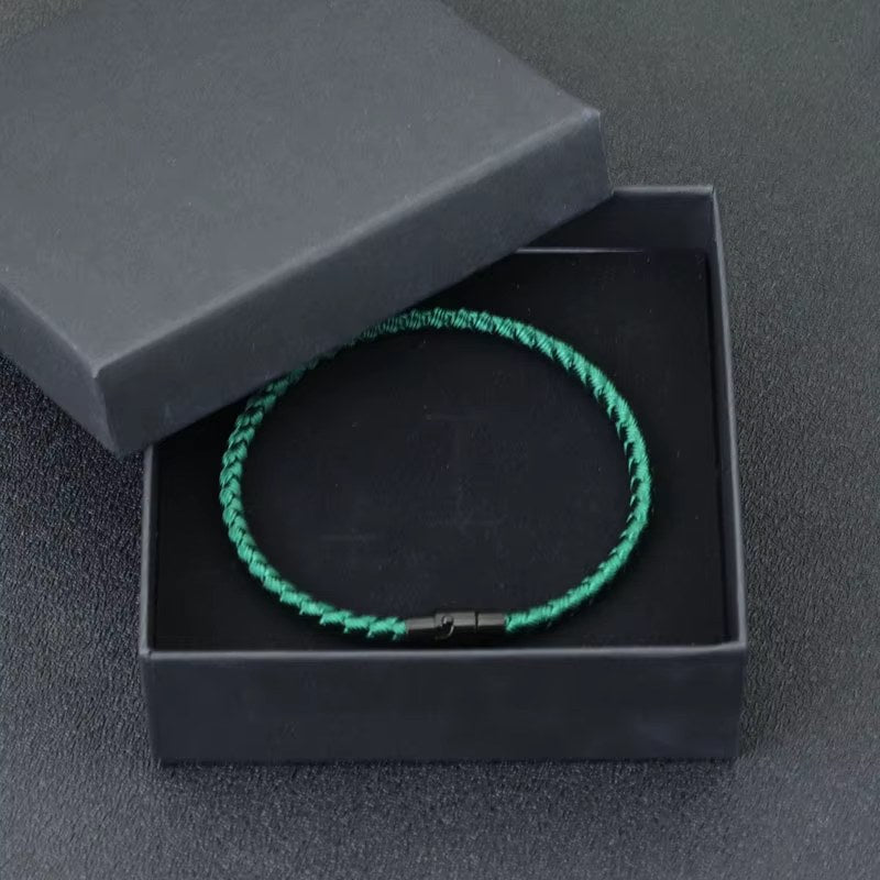Bracciale Uomo in Corda Intrecciata – Chiusura Magnetica