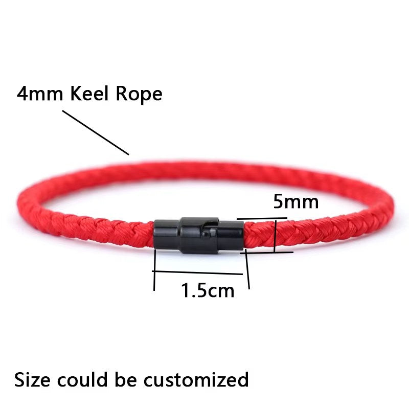 Bracciale Uomo in Corda Intrecciata – Chiusura Magnetica
