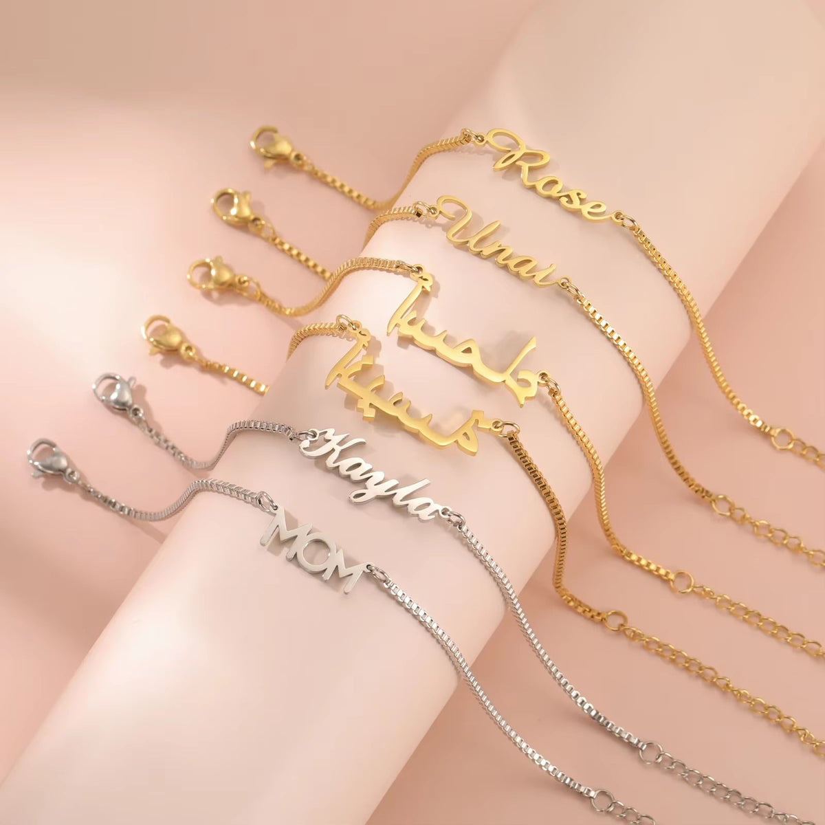 Bracciale con Nome Personalizzato – Corsivo Oro o Argento