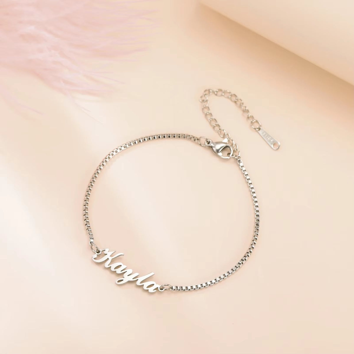 Bracciale con Nome Personalizzato – Corsivo Oro o Argento