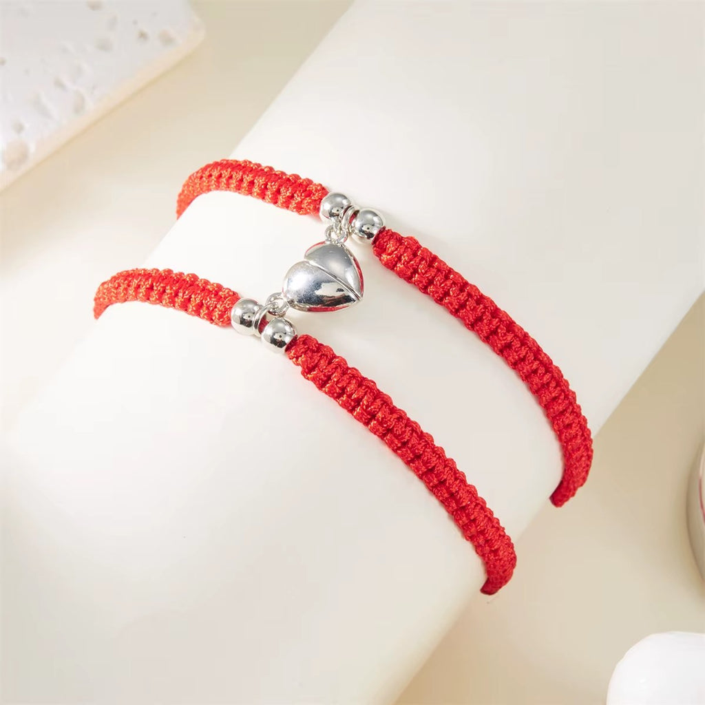 Bracciali di Coppia con Cuori Magnetici – Set di 2