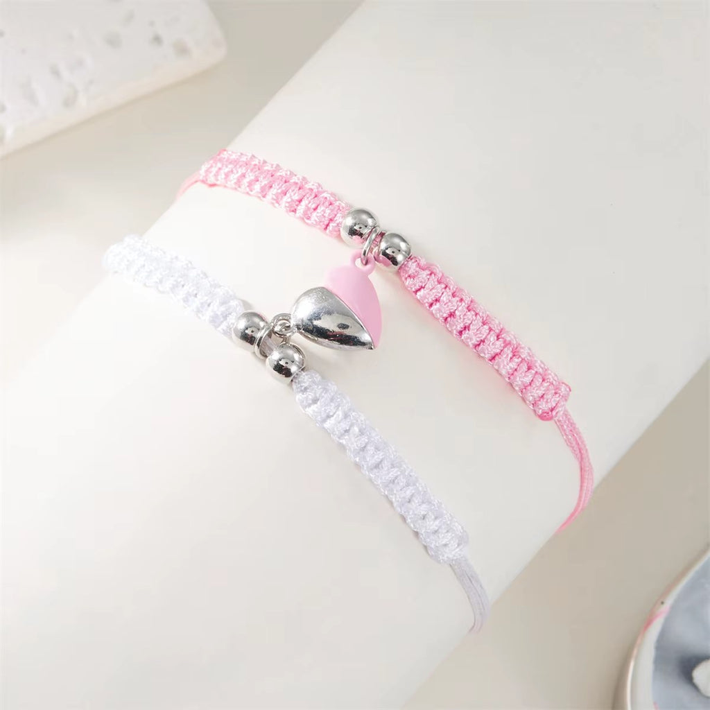 Bracciali di Coppia con Cuori Magnetici – Set di 2