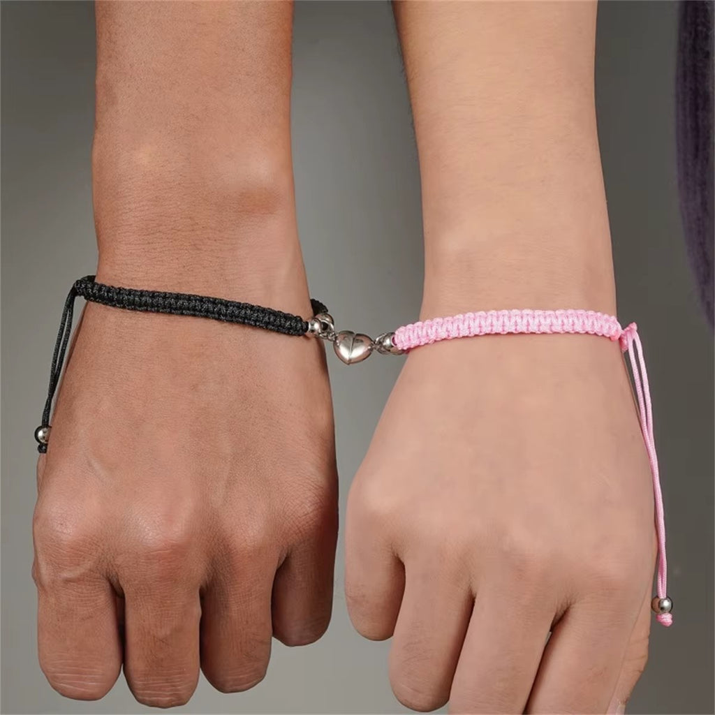 Bracciali di Coppia con Cuori Magnetici – Set di 2