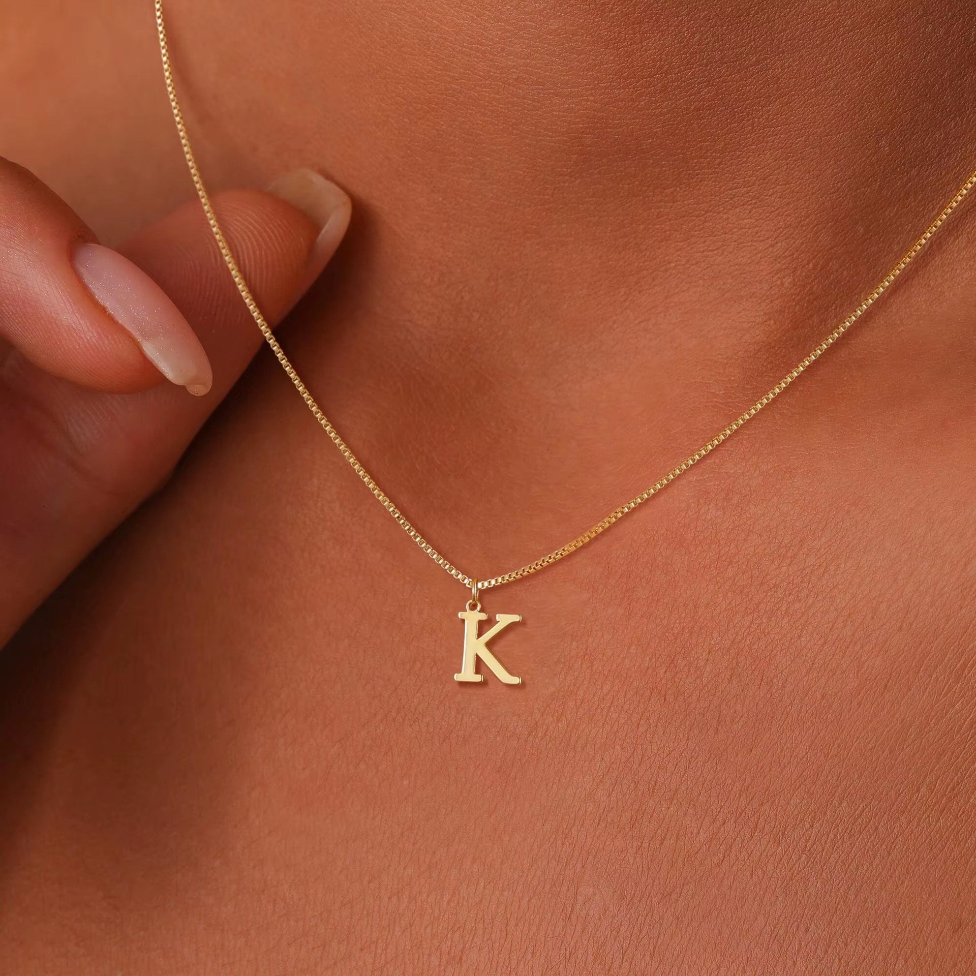 Collana con Iniziale Personalizzata – Placcata Oro