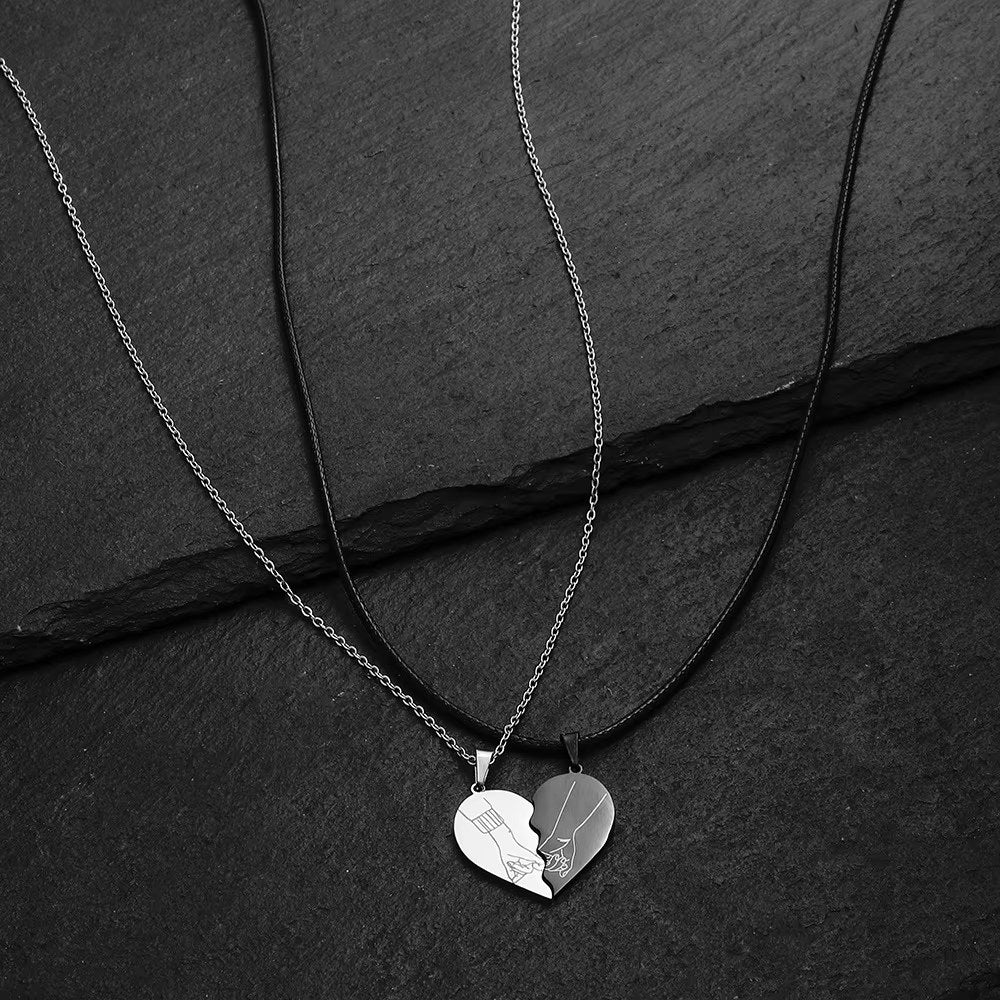 Collane di Coppia Cuore Puzzle – Serratura e Chiave