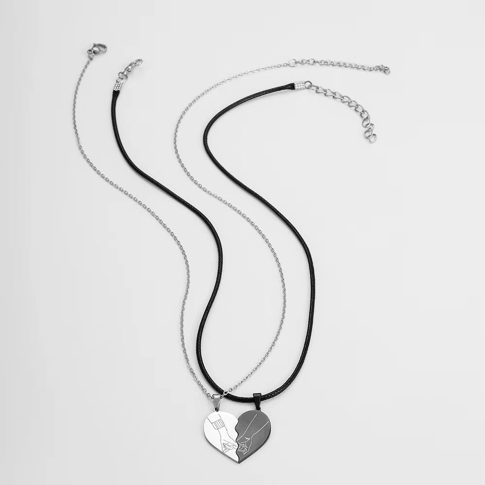 Collane di Coppia Cuore Puzzle – Serratura e Chiave
